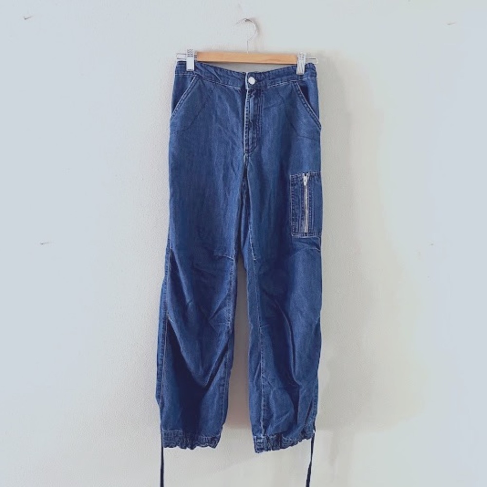 Anthro Pilcro Denim Cargo Pants, Sz 26, EUC